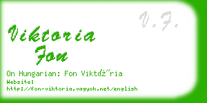 viktoria fon business card